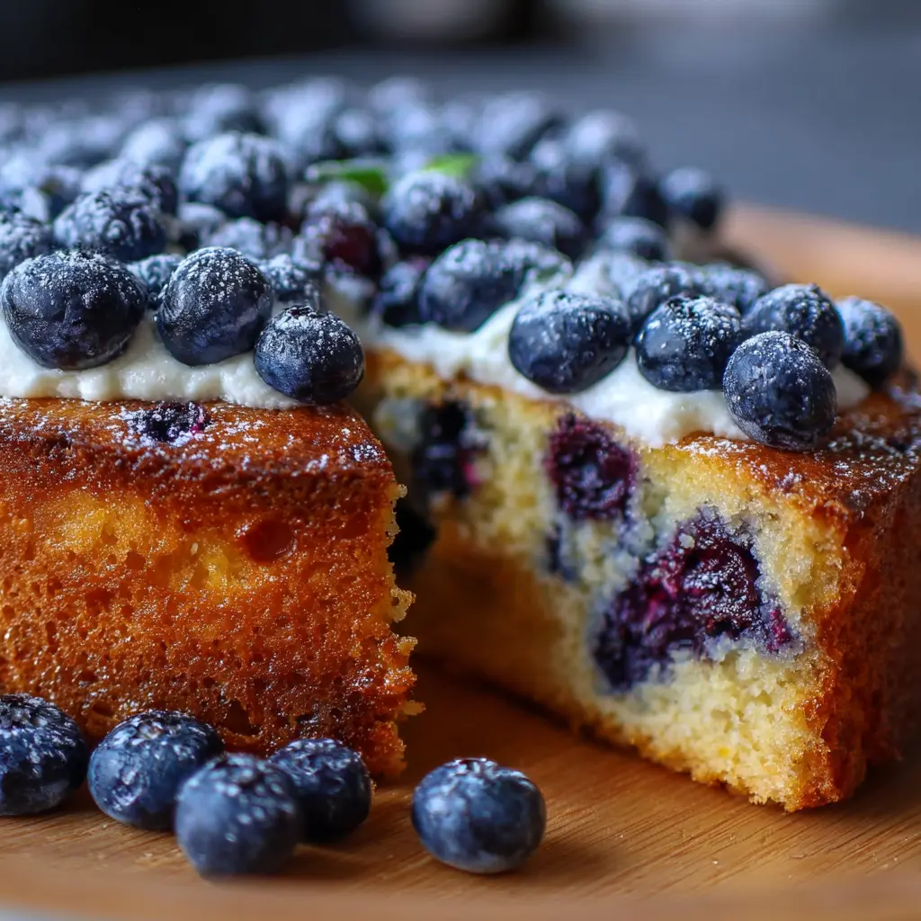 Gâteau au yaourt & myrtilles léger et gourmand