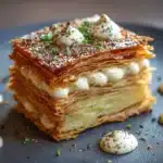 Mille-Feuille de Pomme de Terre Croustillant, Crème de Truffe & Comté