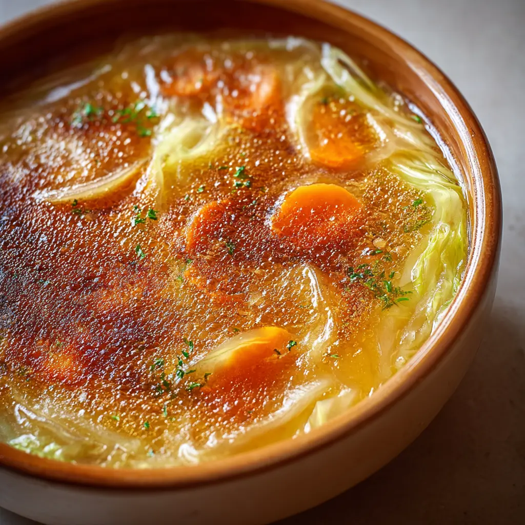 Soupe brûle-graisses au chou bienfaisante