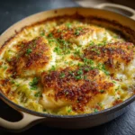 Gratin de Cabillaud aux Poireaux et Crème