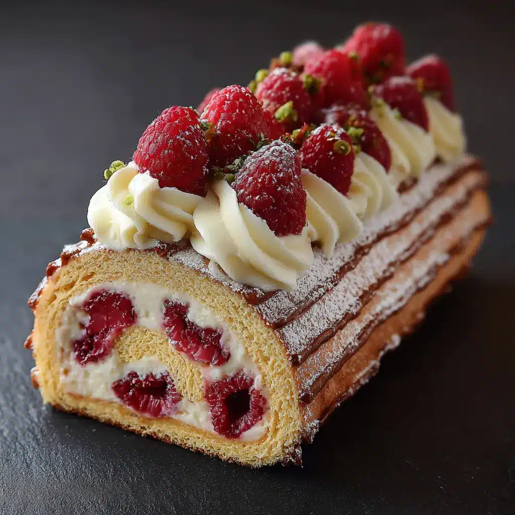 Bûche Gourmande au Mascarpone et Framboises