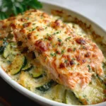 Gratin Léger de Saumon & Courgettes