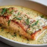 Saumon au Four à la Crème et à la Moutarde