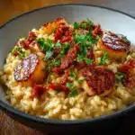 Risotto au Chorizo de Bœuf et Saint-Jacques