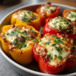 Poivrons farcis gratinés légers