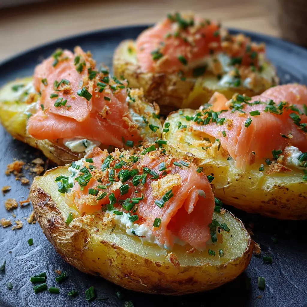 Pommes de Terre en Robe des Champs au Saumon Fumé