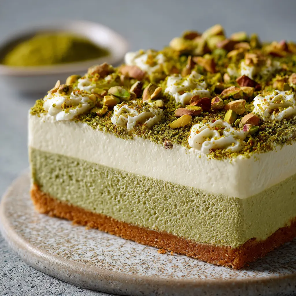 Cheesecake à la Pistache Sans Cuisson