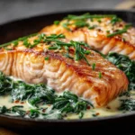 Saumon aux Épinards à la Crème Fraîche
