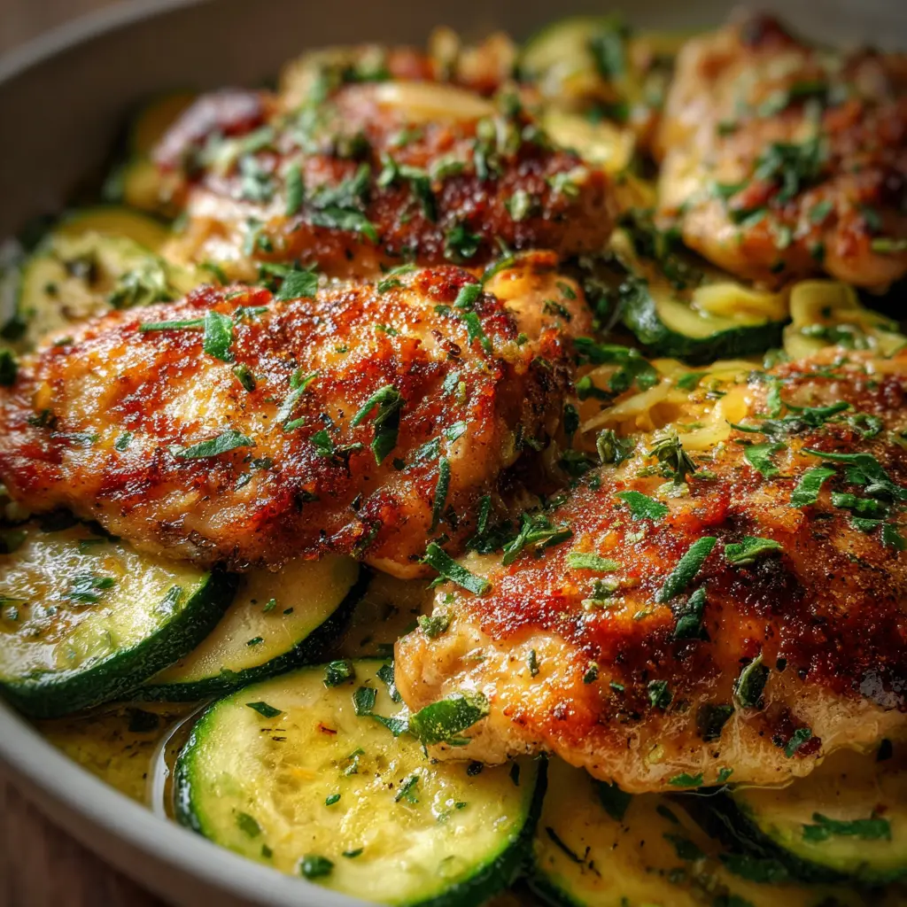 Poulet Poêlé aux Courgettes