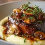 Joue de Bœuf Confite aux Champignons et Purée Maison