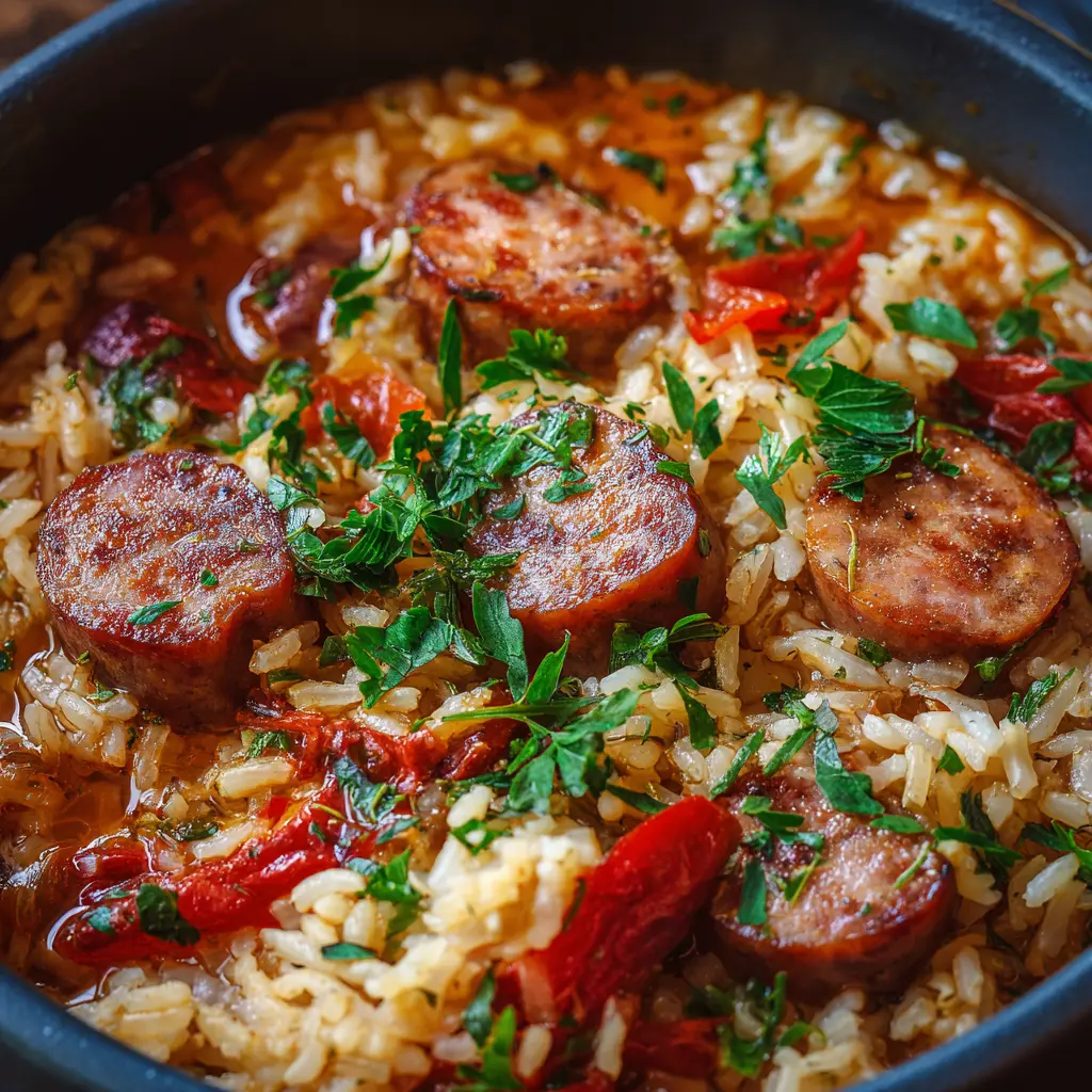 Cocotte de Riz et de Saucisses