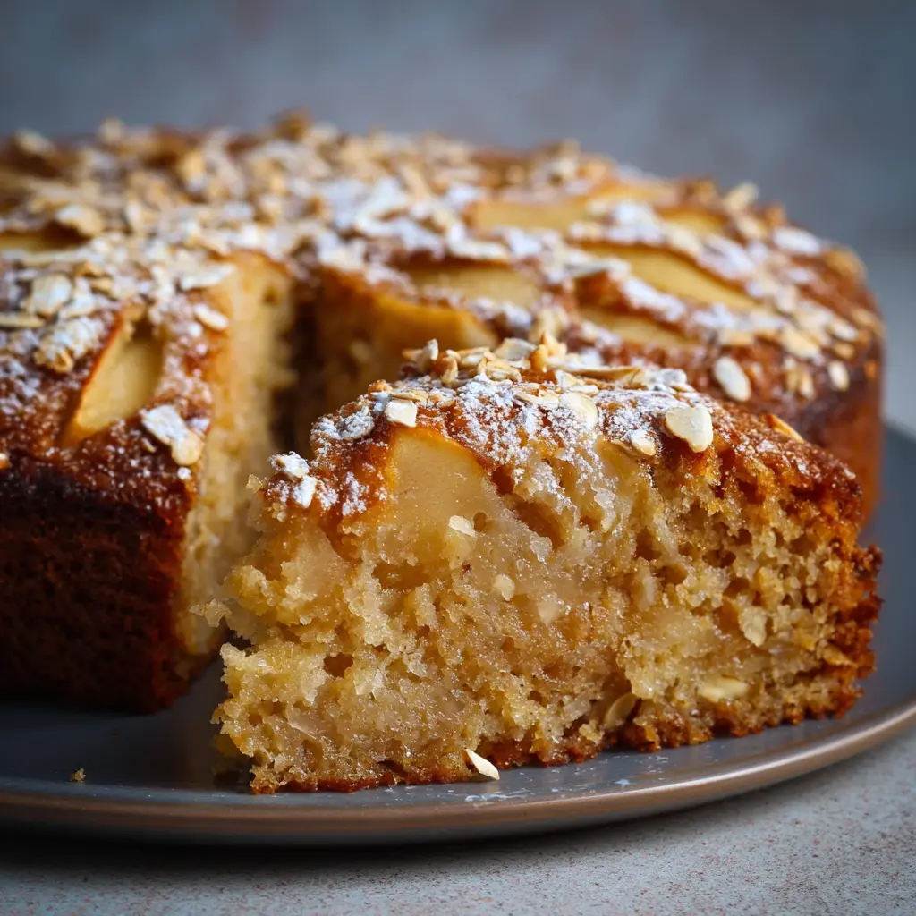 Gâteau sain aux flocons d’avoine et aux pommes