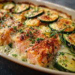 Gratin Léger de Saumon & Courgettes