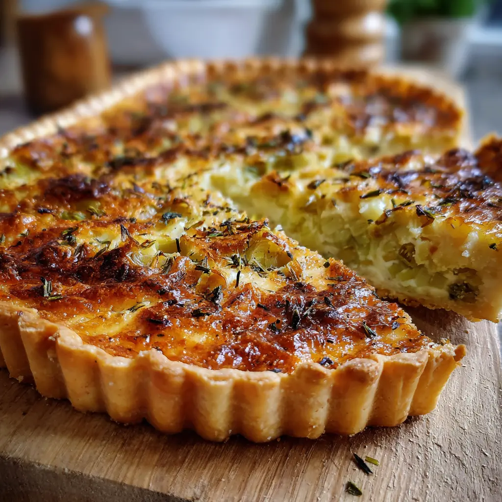 Tarte salée rapide aux poireaux