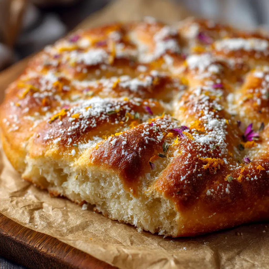 Fougasse sucrée à la fleur d'oranger