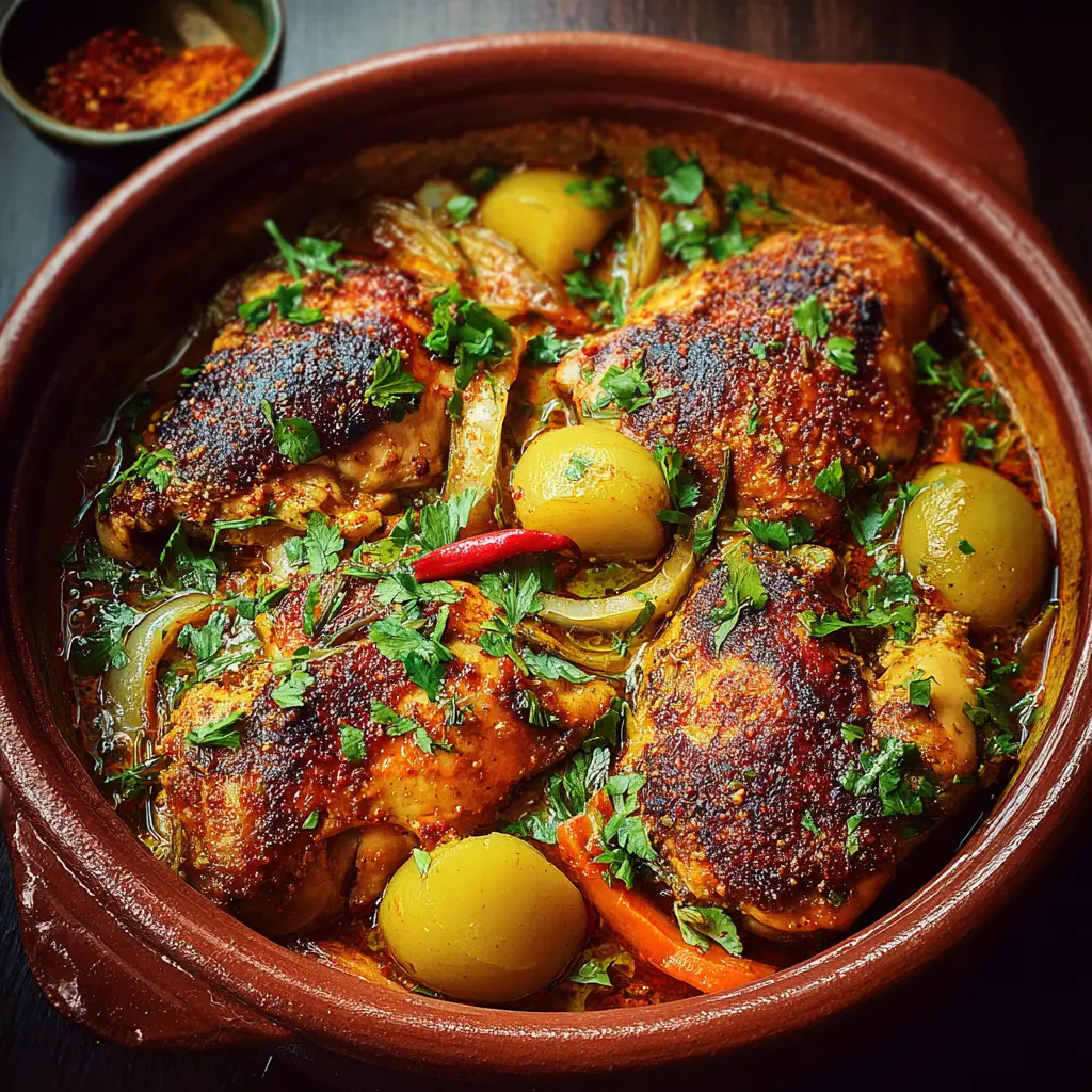 Tajine de poulet aux épices