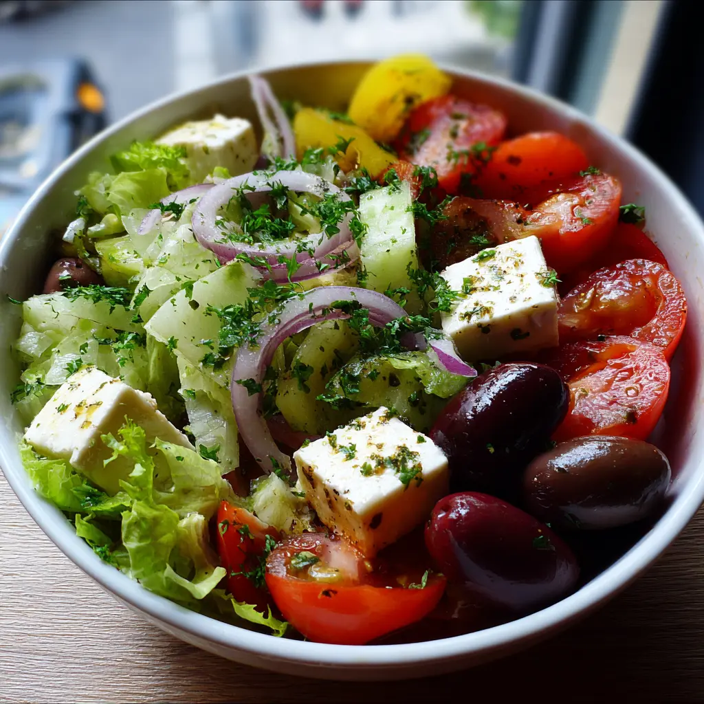 Salade Méditerranéenne Simple et Fraîche