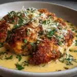 Poulet croustillant à la sauce crémeuse à l’ail & parmesan