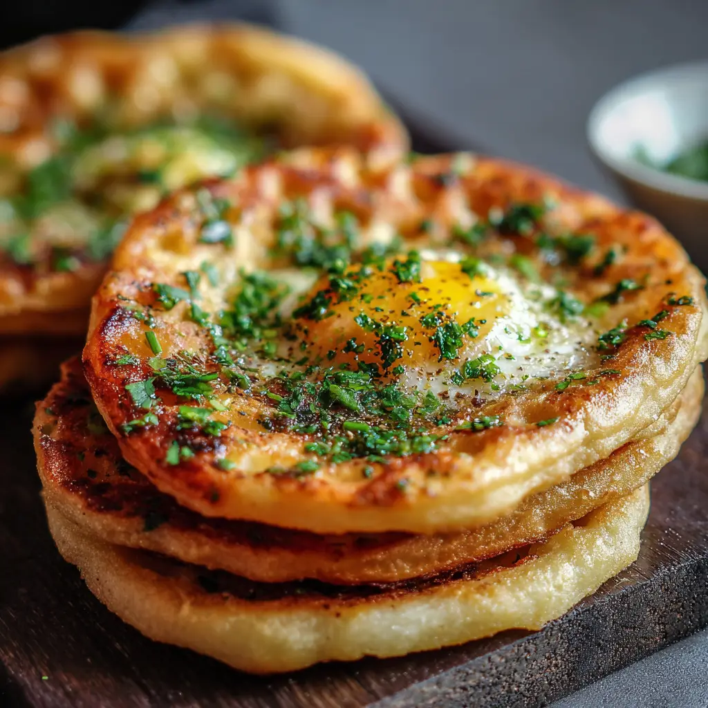 Galettes à l’ail moelleuses à la poêle