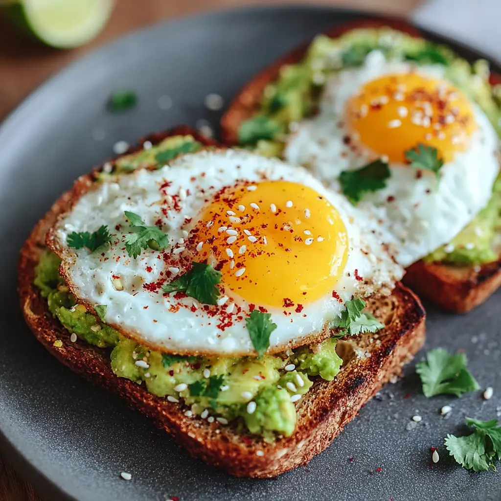 Toast méditerranéen avocat & œufs léger