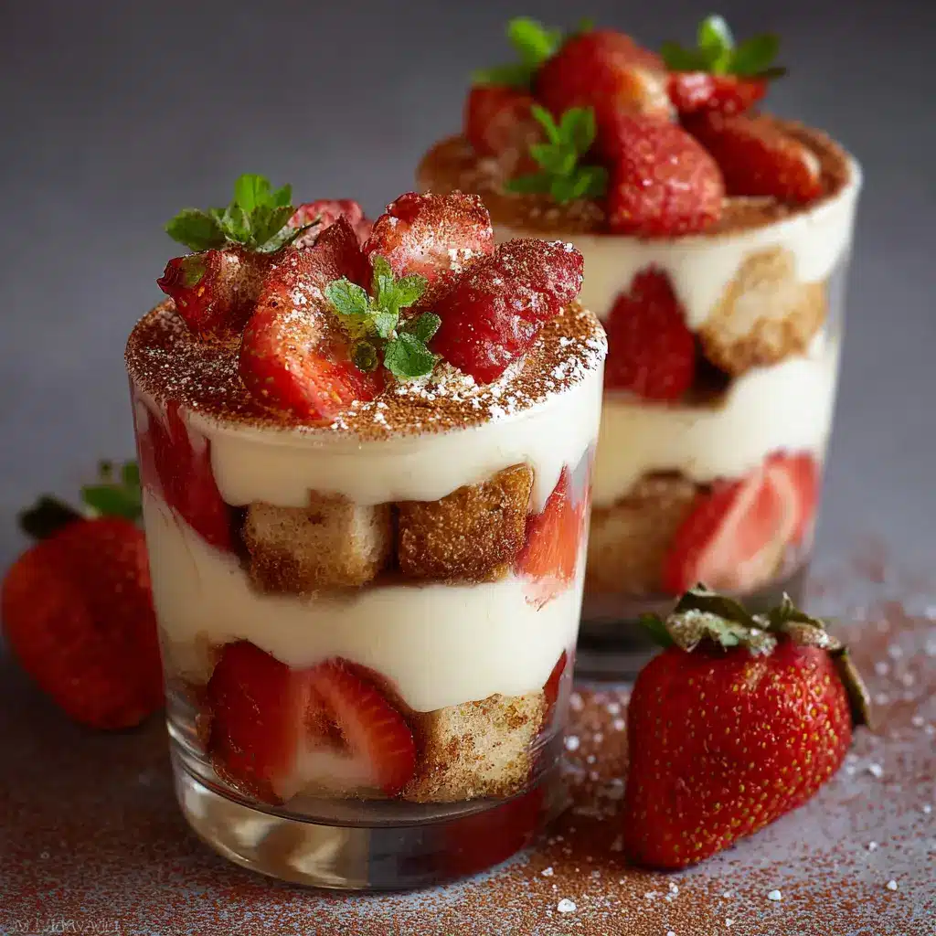 Verrine tiramisu fraise ultra gourmande