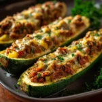 Courgettes Farcies à la Viande Hachée et Légumes