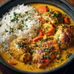 Poulet au curry et lait de coco