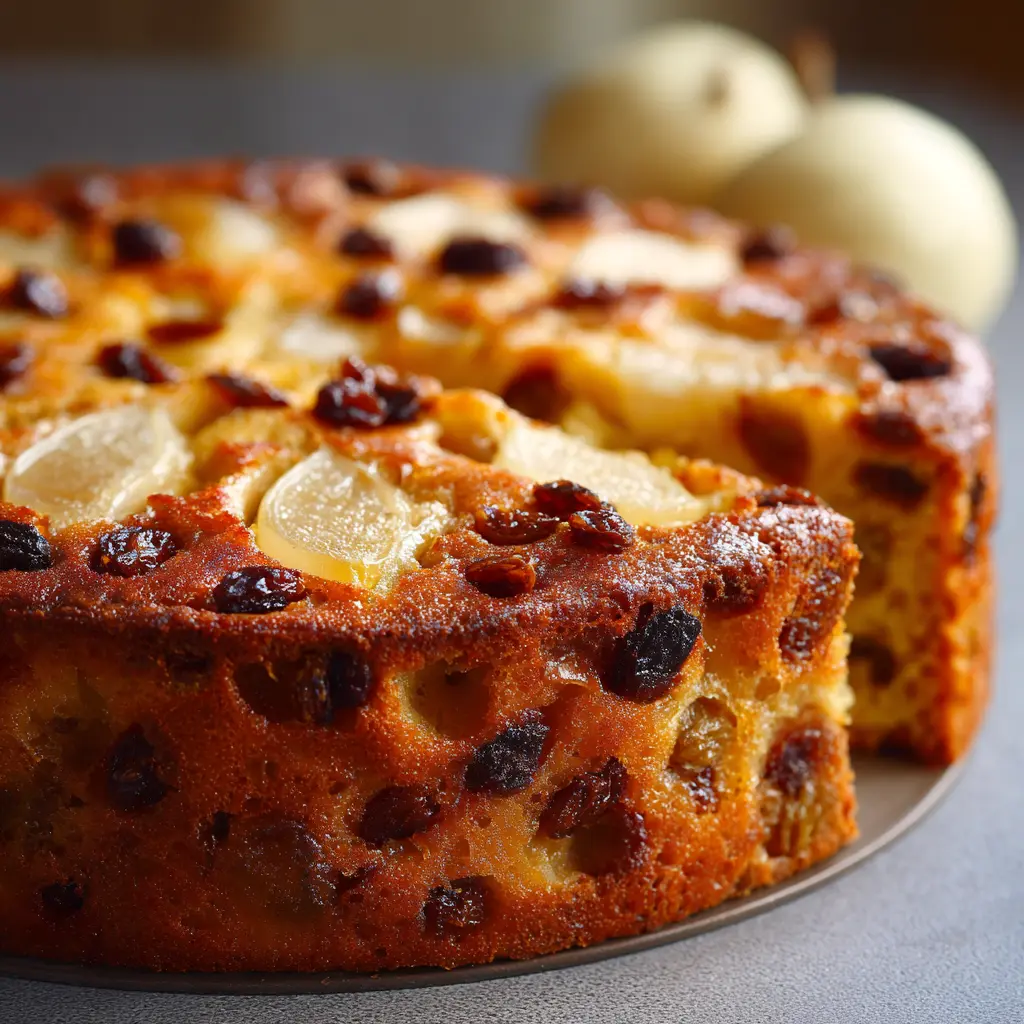 Gâteau Pommes Poire Raisins