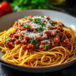 Spaghettis à la bolognaise italienne