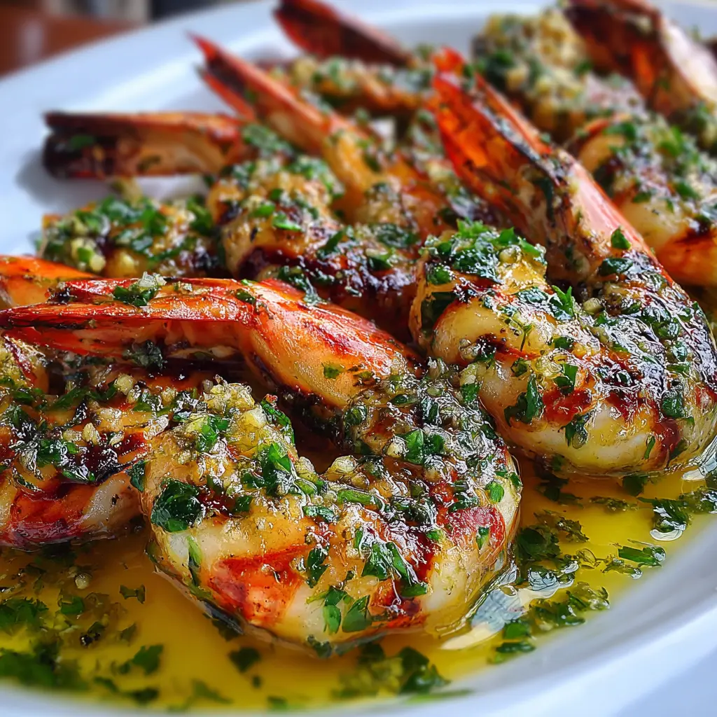 Gambas Grillées au Beurre d’Ail et Persil