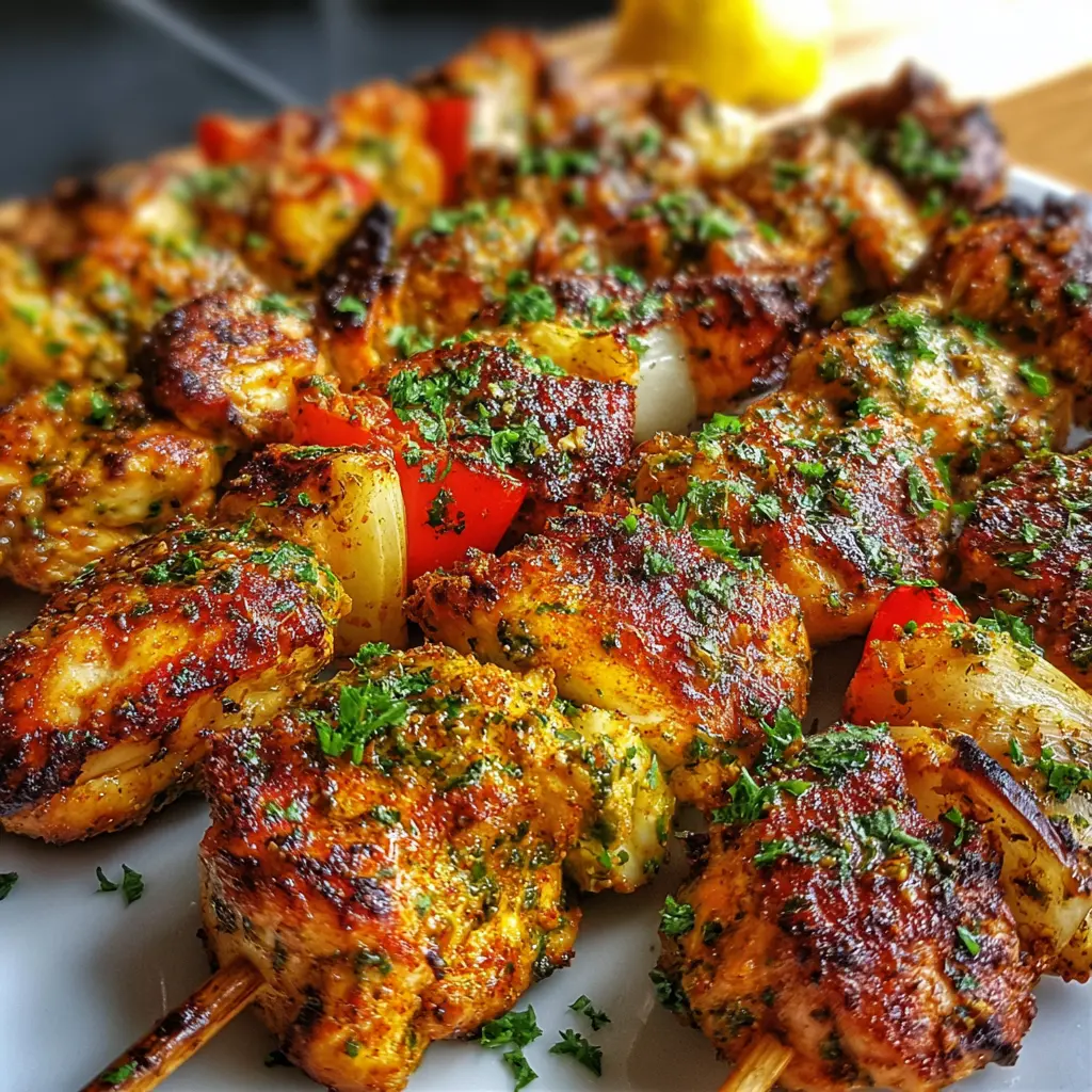 Brochettes de Poulet Marinées
