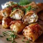 Cigares croustillants au poulet et fromage