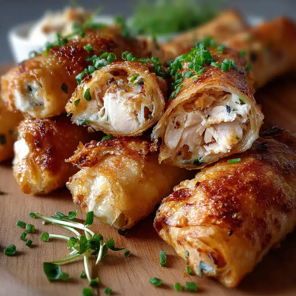 Cigares croustillants au poulet et fromage