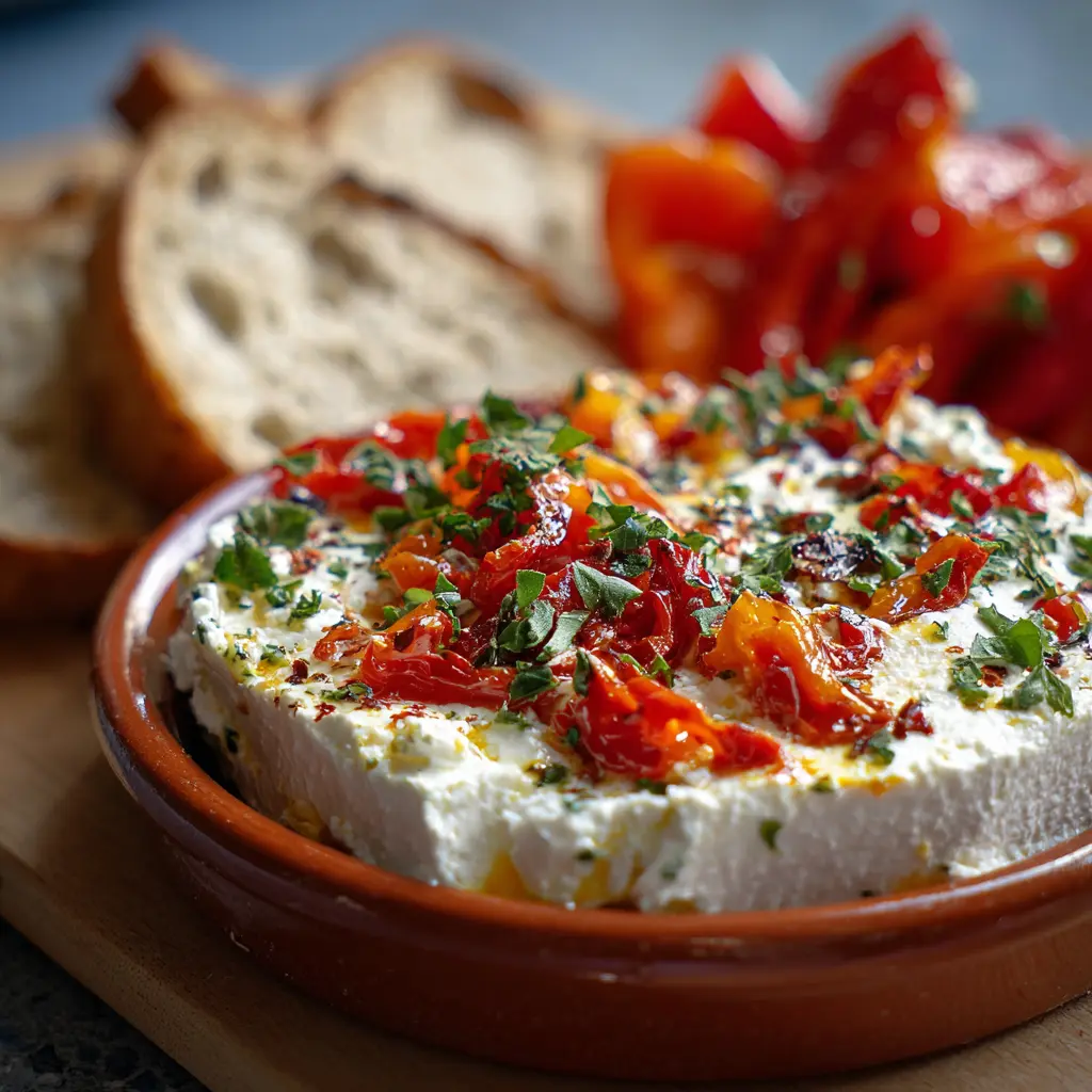 Poivronnade à la feta et yaourt