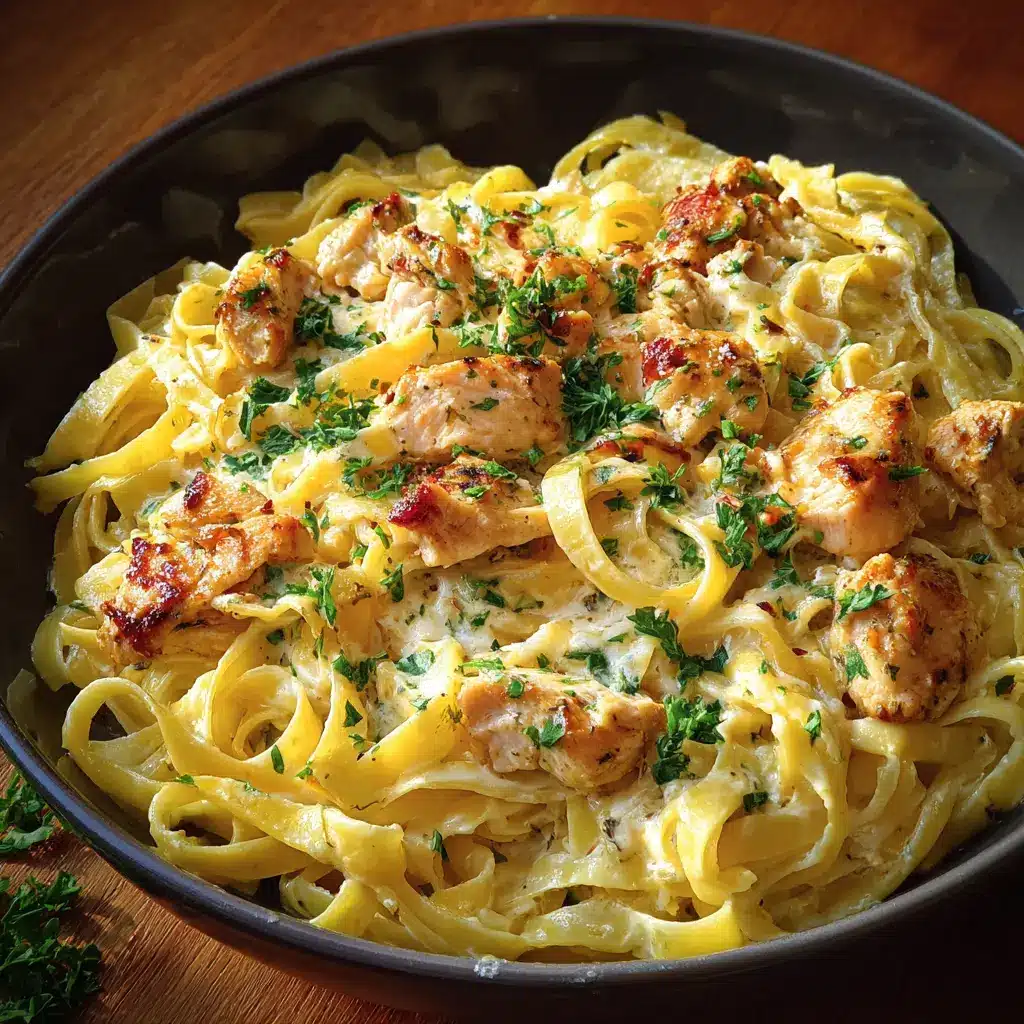 Tagliatelles au Poulet et Sauce au Fromage