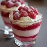 Charlotte à la framboise en verrine