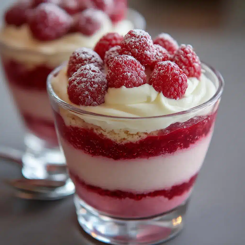 Charlotte à la framboise en verrine