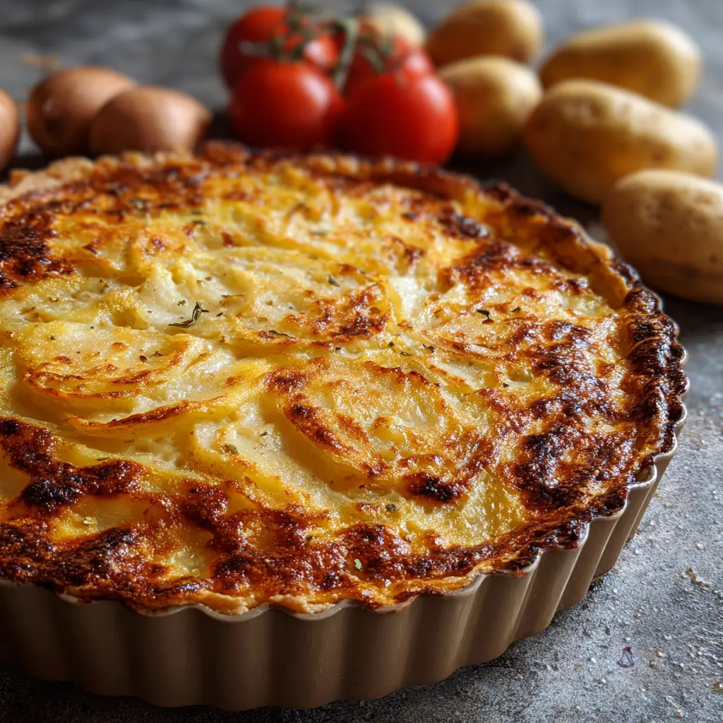 La Tarte Fromage et Pommes de Terre fondante