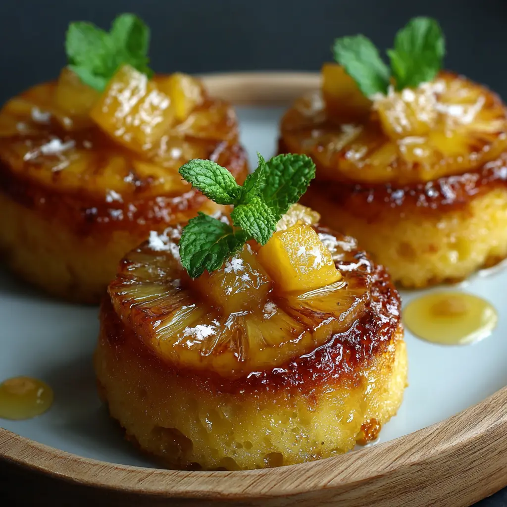 Minis moelleux renversés à l’ananas