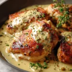 Poulet à la crème et moutarde douce