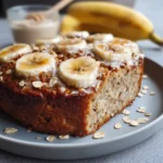 Gâteau minceur à la banane et aux flocons d’avoine