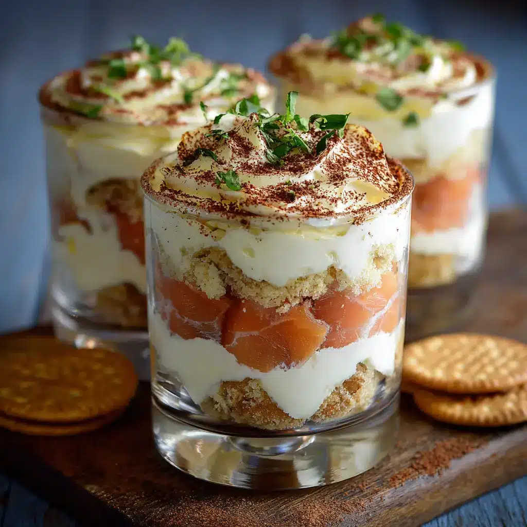 Tiramisu au saumon fumé en verrine