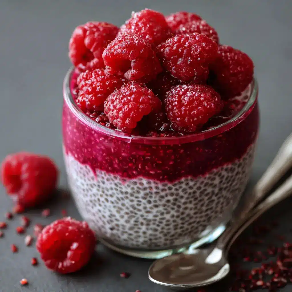 Pudding de chia aux framboises