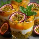 Verrines tropicales mangue-passion ultra rafraîchissantes