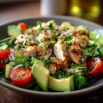 Salade poulet avocat légère et équilibrée