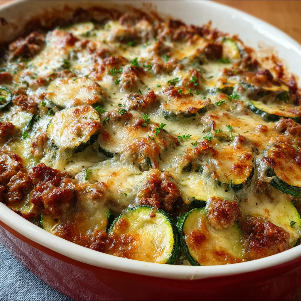 Gratin de courgettes à la viande hachée
