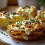 Pommes de terre au four crème et fromage