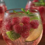 Boisson Pétillante aux Framboises et Citron Vert