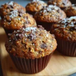 Muffins aux flocons d’avoine, banane et chocolat