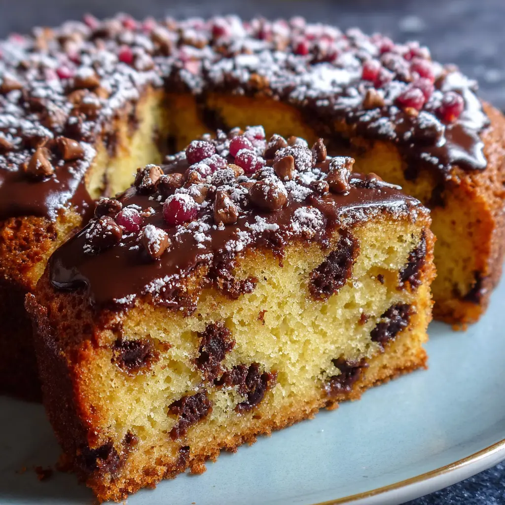 Gâteau au yaourt et aux pépites de chocolat (sans four)